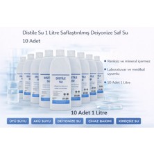 Urfakent Distile Su 1 Litre Saflaştırılmış Deiyonize Saf Su 10 Adet