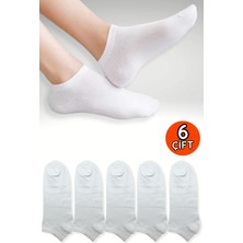 Pamuksu 6lı Patik Çorap 36-40 Beyaz