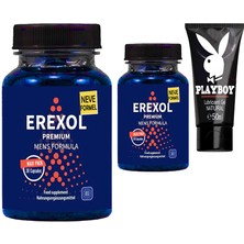 Erexol 2 Adet Erkeklerin L-Argininli L-Citrullineli Macatozlu Çinko Üzüm Çekirdeği Extreli 30 Lu + Kayganlaştırıcıjel