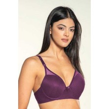 2240 Liza Destekli Yarım Kulaklı Tüllü Sütyen 6lı Paket Mürdüm