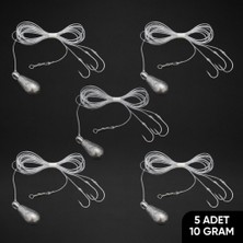 Fishack 3 Iğneli Kurşunlu Beden Takımı - Dip Beden Oltası - Fırdöndülü - 10 gr - 5 Adet