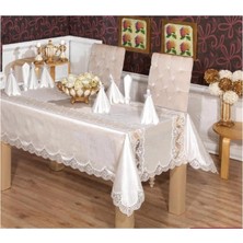 Finezza Elenora Osmanlı Ipeği Güpürlü Sofra Takımı 8 Kşl. 170X240 cm 17 Prç. 455