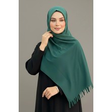 Levamor Meysun Kadın Siyah Viskon Likralı Püsküllü Pratik Hazır Şal