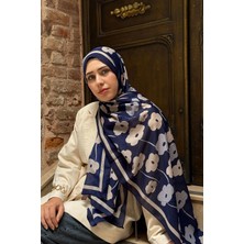 Levamor Kadın Empirme Soft Flory Şal Desenli Pamuklu Likralı Yumuşak Dokulu Şık Şal