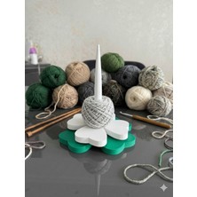 Print Zone Yonca Ip Tutucu, Dekoratif Yün Tutucu, 17CM Örgü Iplik Tutucu