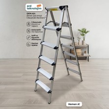 ADR 5+5 Basamaklı 123 cm  Çift Yönlü Katlanır Alüminyum Merdiven
