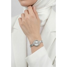 inStyle Gümüş Kareli Çerçeveli Zarif Gümüş Kadın Kol Saati