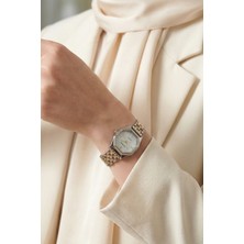 inStyle Şık Sekizgen Kadranlı Gümüş-Gold Kadın Kol Saati