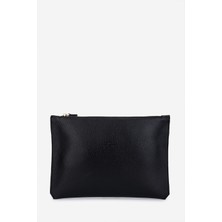 Valmenti Unisex Hakiki Deri Siyah Floter El Çantası 1012 2030 Cnt SK25-26 Sıyah Fltr