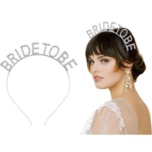 Raftan Topla Gümüş Kaplama Kristal Taşlı Bride To Be Gelin Tacı 16X17 cm