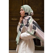 Levamor Kadın Empirme Soft Noly Geometrik Desenli Pamuklu Likralı Şal