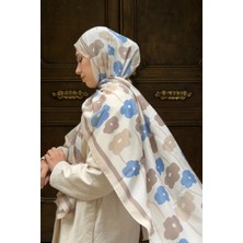 Levamor Kadın Empirme Soft Flory Şal Desenli Pamuklu Likralı Yumuşak Dokulu Şık Şal