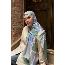 Levamor Kadın Empirme Soft Noly Geometrik Desenli Pamuklu Likralı Şal