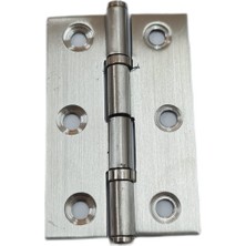 Nobel Paslanmaz Çelik 6 cm Dar Yaprak Menteşe 60X40X1,2 mm – Dayanıklı Mini Menteşe 2’li Set