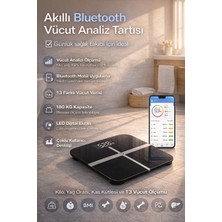 Mo Dou Akıllı Bluetooth Vücut Analiz Tartısı 180 kg Dijital Yağ Kas Ölçer Akıllı Baskül Mobil Uygulama Destekli