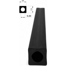 MAKPLASTİK FİTİL PROFİL A 197 Kare Fitil 6 Metre Siyah
