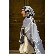 Levamor Kadın Empirme Soft Noly Geometrik Desenli Pamuklu Likralı Şal