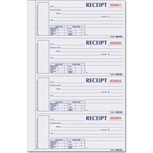 Data Store Numbered Money Receipt Kitap, 6 – 7/8 x 2 3/4, Three-Parça, 200 FORMS