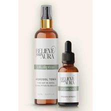 Believe Your Aura Argan Yağı ve Okaliptus Suyu - Saf ve Doğal Onarıcı Arındırıcı Canlandırıcı Saç ve Cilt Bakım Seti