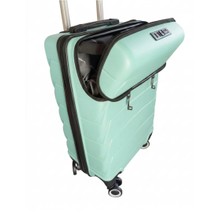 Vegmann Avalon Laptop Bölmeli Pp Kırılmaz Su Yeşili Kabin Boy Valiz