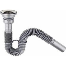 Mikasso Koruklu Lavobo Mutfak ve Banyo Için Sıfon Koku Önleyıcı Lavabo Gıder Borusu Saglam ve Kalıtelı