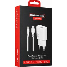 OEM 5V 2.4A 12W Lightning Kablolu Hızlı Şarj Seti