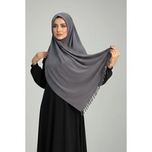 Levamor Meysun Kadın Siyah Viskon Likralı Püsküllü Pratik Hazır Şal