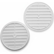 Mikasso Beyaz Doğalgaz Havalandırma Cam Menfez Kapağı Çap 18 cm (Yeni Yasaya Uygun)