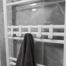 Mikasso Havlupan Askı Aparatı, 5 Adet, Havlu ve Bornoz Askısı, Havlu Askısı, Banyo Toparlayıcı, Duşa Kabin.