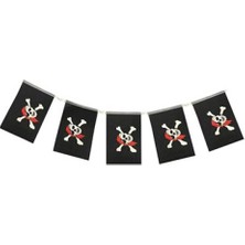 Ett Korsan Partisi Korsan Logo Baskılı Flama Süs Afiş Süsleme 8 Li