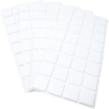 Mikasso Sandalye Mobilya Ayak Pedi 20MM Kaydırmaz Keçe (100'LÜ) Yapışkanlı Parke Zemin Koruyucu - Beyaz Beya