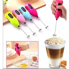 Mikasso Mini Köpürtücü Mikser Kahve Süt Köpürtücü Karıştırıcı Cappucino Mikser Pilli Çırpıcı Çelik