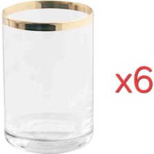 Porland Altın Mini Kahve Yanı Su Bardağı 6'lı 150CC