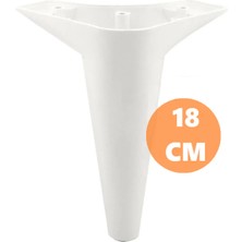 Mikasso Aspen Lüks Mobilya Kanepe Koltuk Tv Ünitesi Konsol Yükseltici Ayağı Ayakları 18 cm Beyaz Ayak. Beyaz