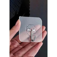 Mikasso 6x6 cm Kendinden Yapışkanlı Şeffaf Plastik Askı Ağır Yük Taşıma Fonksiyonu ile Modern Kullanım
