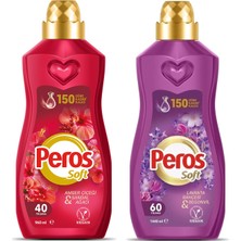 Peros Soft 1440 ml Amber Çiçeği ve Lavanta Bahçesi 2 Li Set