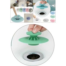 Mikasso Kilitli Lavabo Küvet Duşakabin Süzgeci Silikon Kilitli Lavabo Küvet Tıpası Lavabo Tıkacı Metal Çok R