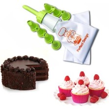 Mikasso Pasta Kek Kurabiye Süsleme Krema Sıkma Torbası Seti 8 Uçlu Takım Plastik