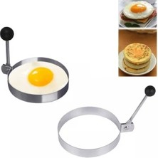 Ett Metalik Yuvarlak Omlet, Yumurta ve Krep Kalıbı