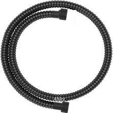 Mikasso 80CM Siyah Kısa Robot Tepe Duş Hortumu Tepe Duş Spiral Siyah Plastik