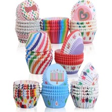 Mikasso 100 Adet Kağıt Kek Kapsülü | Muffin Cupcake Kek Kapsülü | 100'LÜ Kağıt Kek Kalıbı Belirtilmemiş Çok