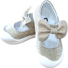 Cool Darla Ilkadım Bebe Baletli Simli Babet Altın