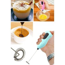 Mikasso Pilli Mini Mixer Kahve Süt Köpürtücü Karıştırıcı Cappuccino Mixer Paslanmaz Çelik