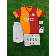 Kişiye Özel Isim ve Numara Yazılır / 4'lü Set Galatâsarây'' Yeni Sezon Sarı Kırmızı Çocuk Forma Şort Çorap Bileklik Takımı