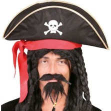 Ett Karayip Korsanları Kaptan Jack Kadife Korsan Şapkası Yetişkin