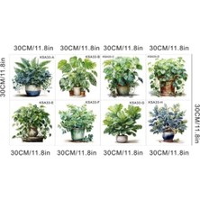 Ett Tropikal Bitkiler Duvar Stickerı Model A