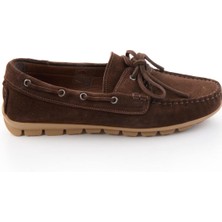 Bambi Kahve Hakiki Deri Kadın Loafer Ayakkabı K01680000302