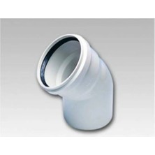 Mikasso Pvc Dirsek 100'LÜK 45 Derece Pimaş Atık Su Borusu Dönüş Parçası 100X45