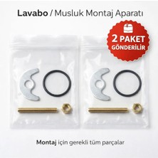 Mikasso Lavabo Musluk Montaj Aparatı Seti 2 Adet Ay Takımı – Musluk Batarya Sabitleme Musluk Montaj Kiti