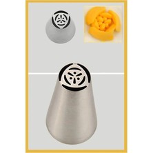 Mikasso Paslanmaz Çelik Krema Sıkma Torbası Ucu Büyük Rus Duyu, 1 Adet+4 Adet Sıkma Torbası Çelik